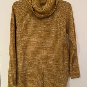 Cozy Mustard Turtleneck Sweater for Women body shaping